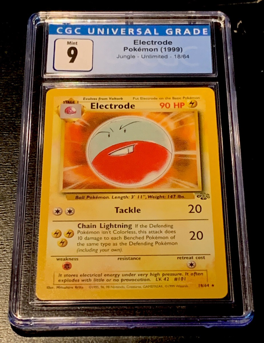 1999 Pokemon Jungle Electrode #18– CGC 9 MINT Freshly Graded- NICE