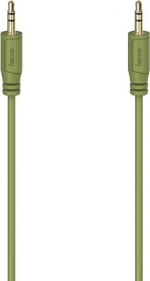 Hama Audio-Kabel ''Flexi-Slim'', 3,5-mm-Klinken-Stecker, verg., Grün, 0,75m 200728