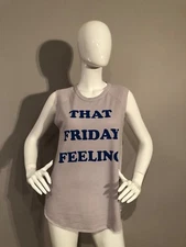 Junk Food Womens Graphic Logo Cotton That Friday Feeling T-Shirt Size XS