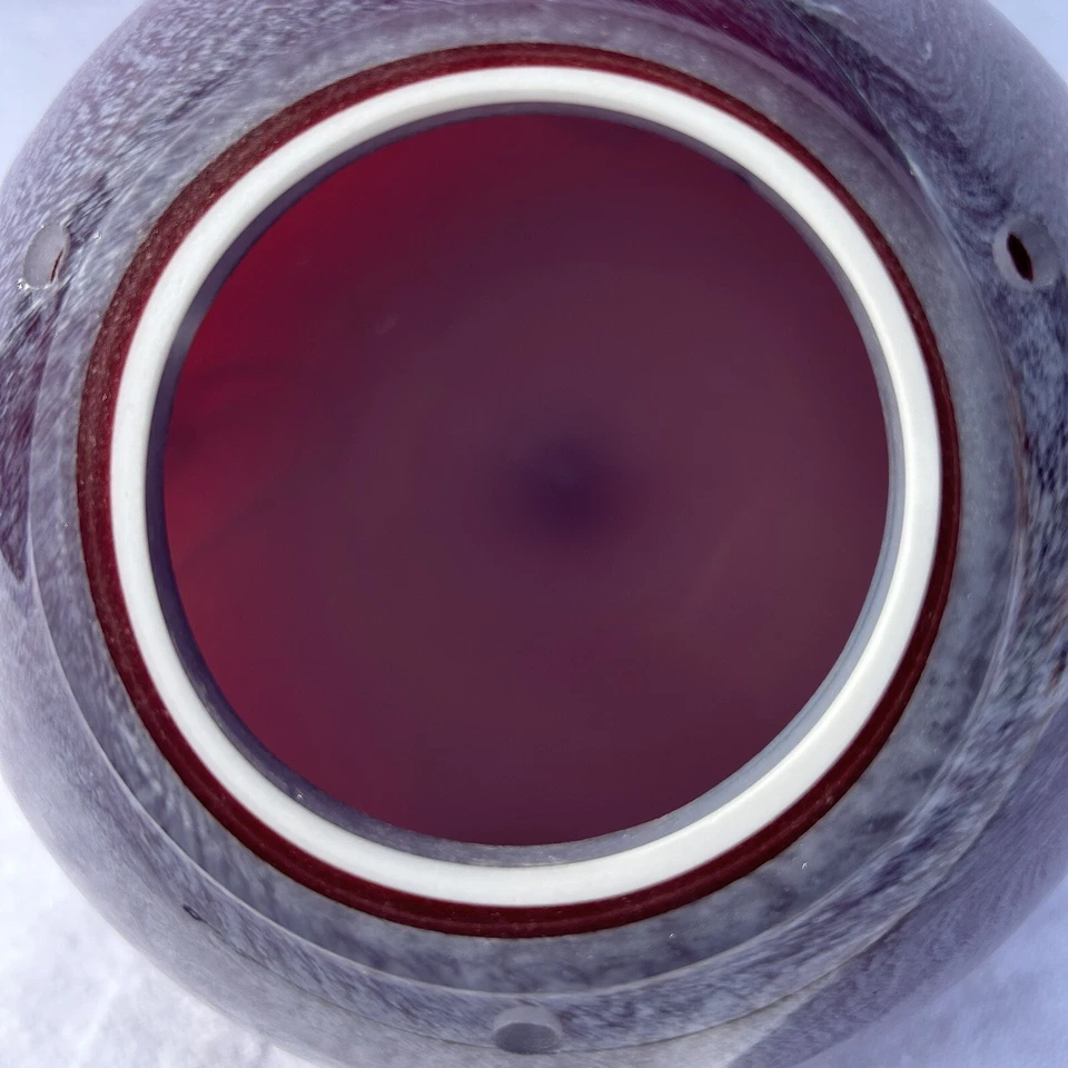 Rare NOS LBL/Tech Lighting Italian Murano Glass Pendant Light Fixture Red Nuage - Image 3 of 4