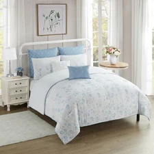 Sweet Home Collection Adeline 7 Piece Floral Comforter Set