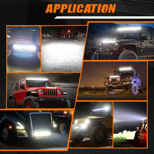 BraveWAY 20 26 32 38 44 50" LED Light Bar Slim Reflect Work Driving Lamp 4X4 SUV - Picture 9 of 44