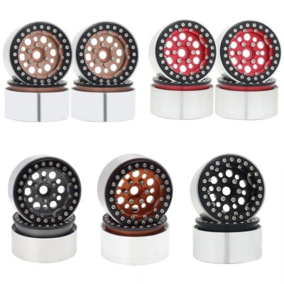 4PCS 1.9'' Beadlock Wheel Hub Rim for 1/10 Axial SCX10 RR10 Wraith 90048/18 TRX4