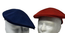 French Style Berets Set 2 Womens Hats Red Blue Size 7 Vintage Fashion Teen Caps