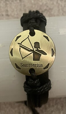 Sagittarius Zodiac Bracelet Leather