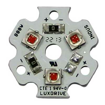 Cree XLamp XP-E2 Red-Orange 3-Up (Triple) LED Star