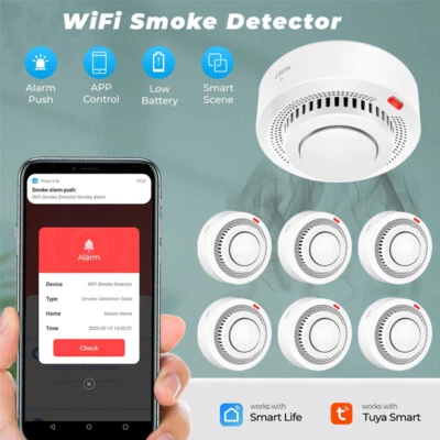 ABUS Rauchmelder Wi-Fi WLAN Feuermelder App-Benachrichtigung Brandmelder Feueralarm