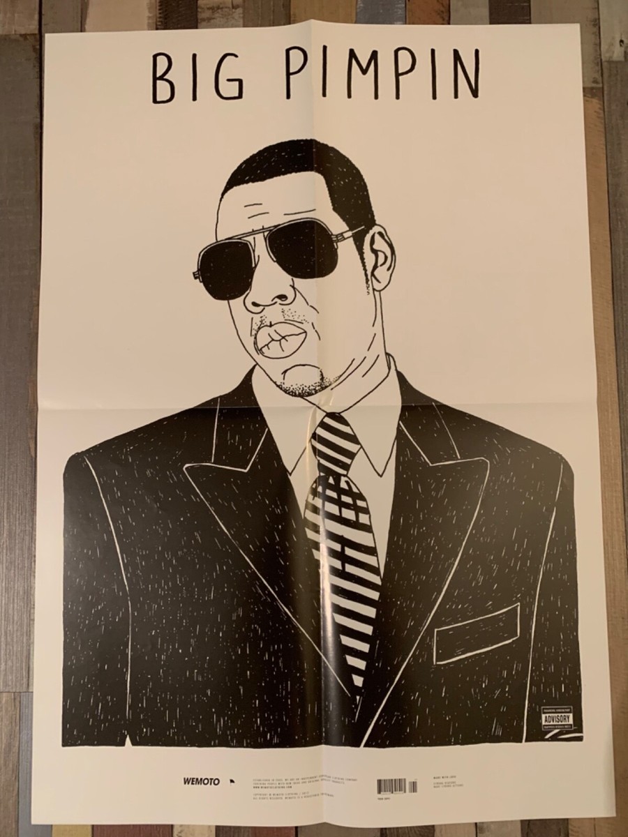 Jay-Z Jigga Big Pimpin hip hop rap art style poster new rare A2