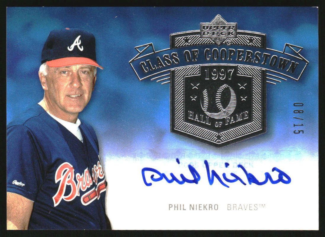 2005 Upper Deck Hall of Fame Class of Cooperstown Auto Silver Phil