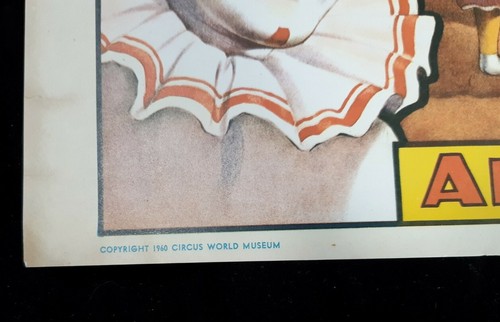 Ringling Brothers Worlds Greatest Shows Army Of 50 Clowns Vintage Poster 1960 - Picture 3 of 4