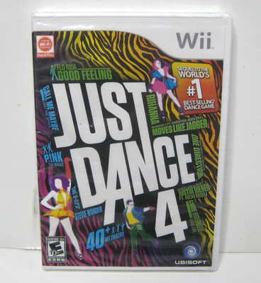 Just Dance 4 (Nintendo Wii, 2012) Sealed - Tear in Plastic & Package Damage Read