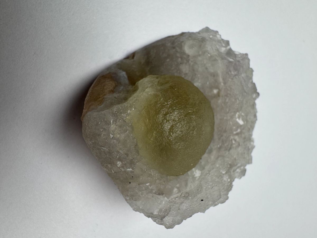 Botryoidal Fluorite Ball on Quartz from india - 40.2g