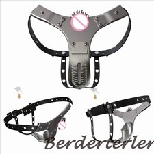 Adjustable Chastity Belt Cage CB Lock for Men's SM Tightness Pants Belt Sissy