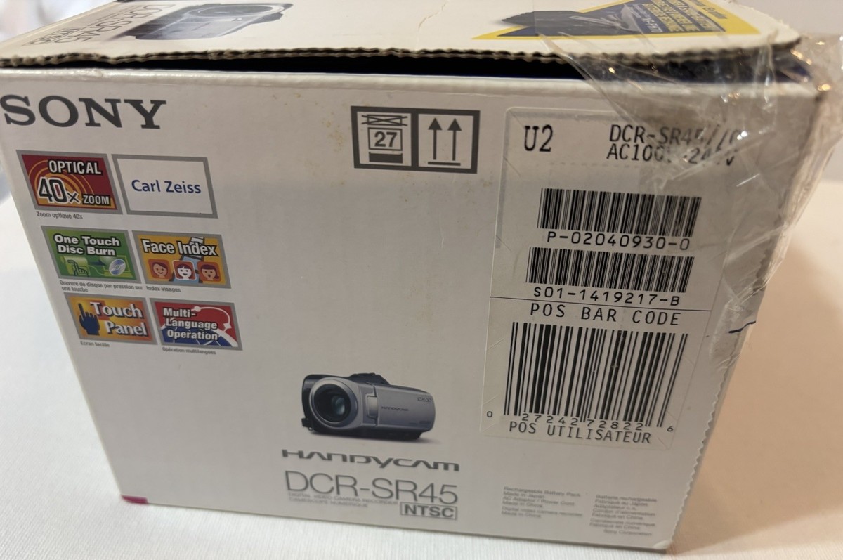 Sony DCR-SR45 30 GB Camcorder - Black/Silver for sale online | eBay