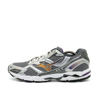 Mizuno Damen Wave Rider 10 Sneaker Silber/Lila Mesh Niedrig Laufschuh EU 41