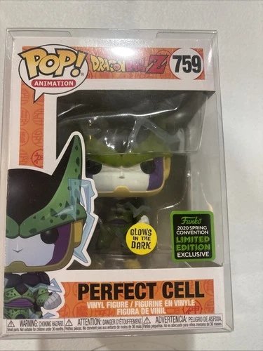 Funko Pop! Dragon Ball Z Perfect Cell Glow 2020 Spring Convention 759 W/protect