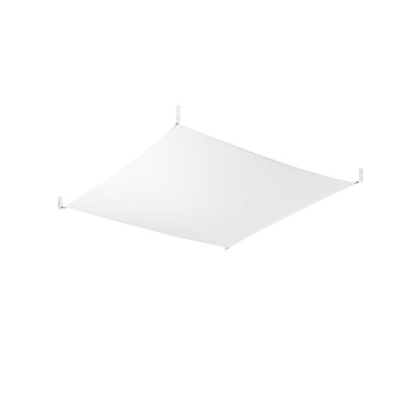 Plafonnier Tissu Blanc G13 2 Luna finition textile premium pour décoration intérieure raffinée
