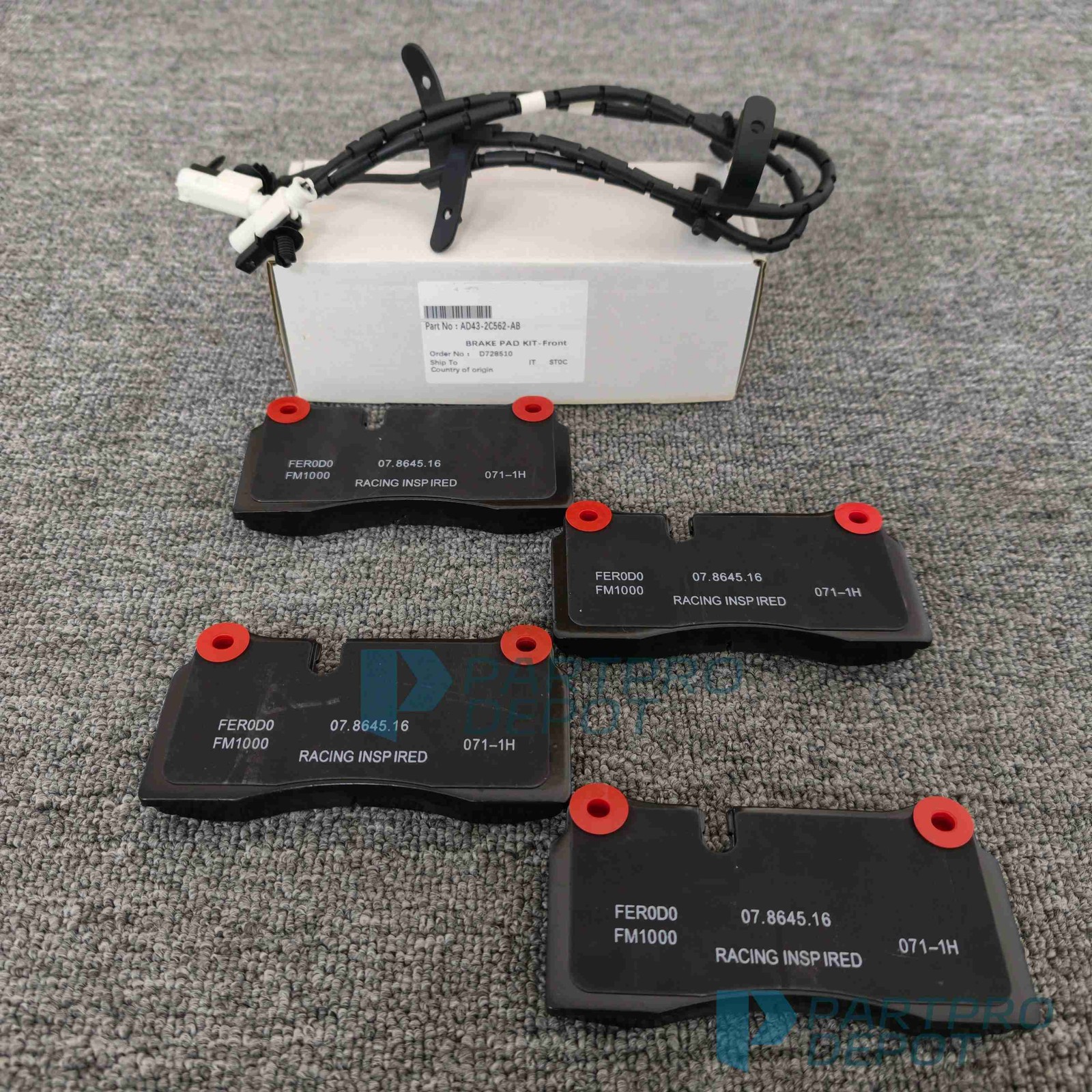 Rear Brake Pad Kit Fits For Aston Martin Rapide AD43-2C562-AA + FREE SENSOR US