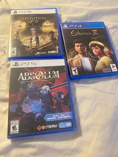 Clair Obscur: Expedition 33  Sony PlayStation 5 Absolum & Shenmue III 3 game lot