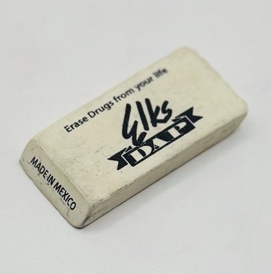 Vintage Elks Drug Awareness Program (DAP) Eraser Promotional Advertising
