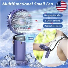 Portable Handheld Personal MINI face Fan 5Speeds Rechargeable Folding For Travel