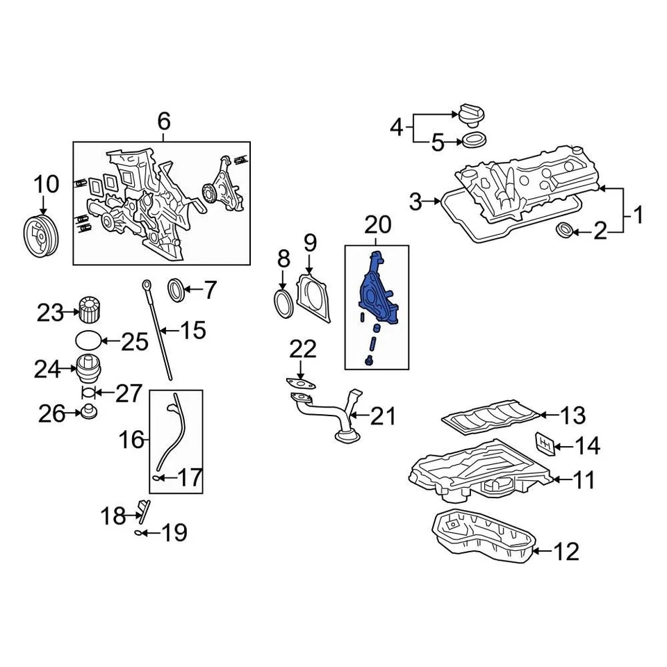 For Toyota Camry 2007-2017 Toyota 151150P030 Engine Oil Pump Foto 2 de 4