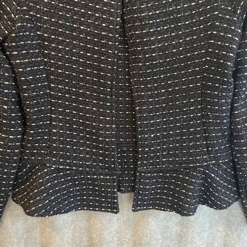 Dolan Jacket Womens Small Black Blue Blazer Ruffle Open Anthropologie Preppy - Picture 5 of 16