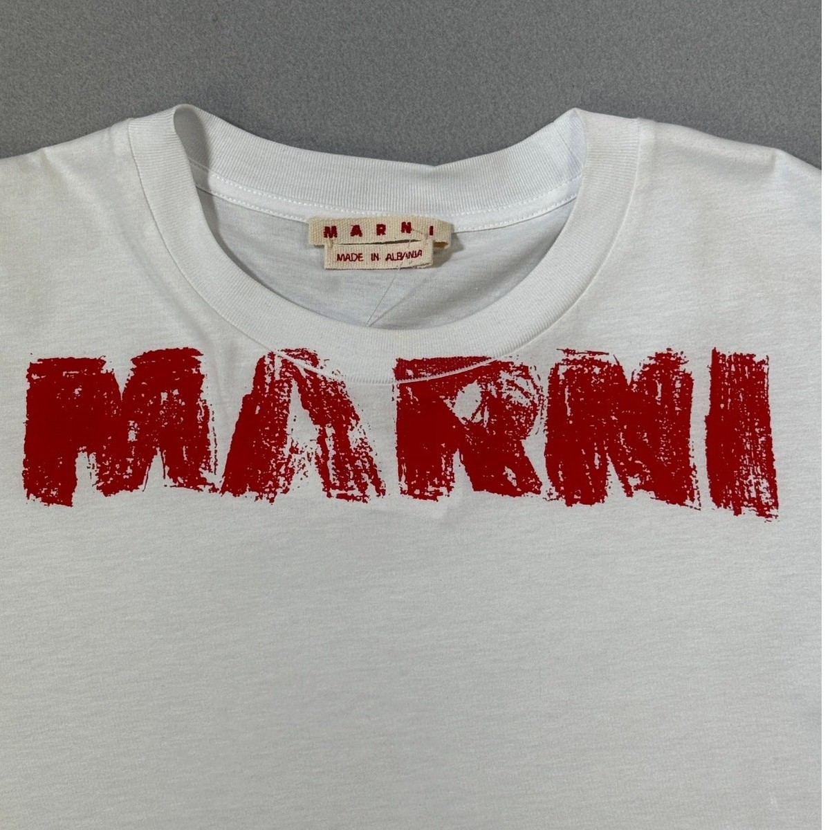 MARNI Logo Graphic Crewneck T-Shirt, white/Red IT 46 $475 | eBay