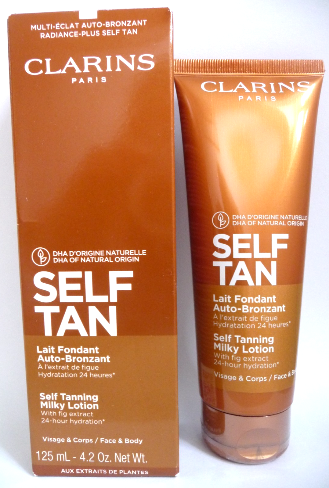 Clarins Self-Tanning Milky Lotion FACE + BODY Full Size 125ml Sealed BNIB