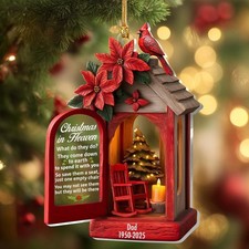 Memorial Cardinal Ornament 2025 Personalized In Memory Christmas Gift