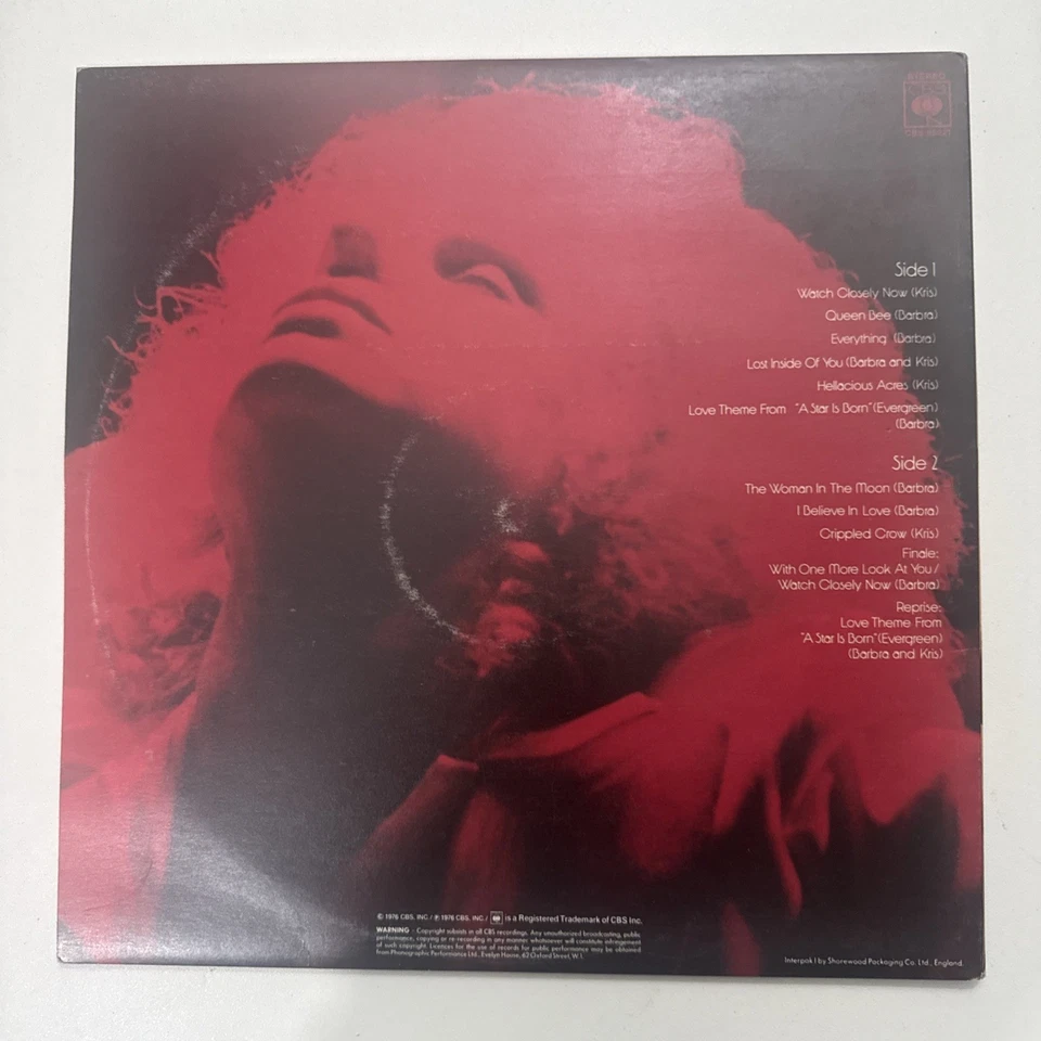 Barbra Streisand A Star Is Born Original Soundtrack Vinyl LP Album - Image 2 of 4