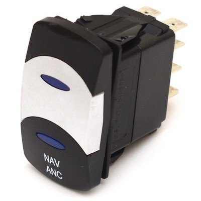 Carling On/Off/On Contura VI Boat Rocker Switch | NAV/ANC 8 Spade