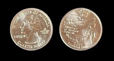 USA 2002 D Ohio State Quarter / 25 Cents / unzirkuliert / Original Umlaufm&uuml;nze