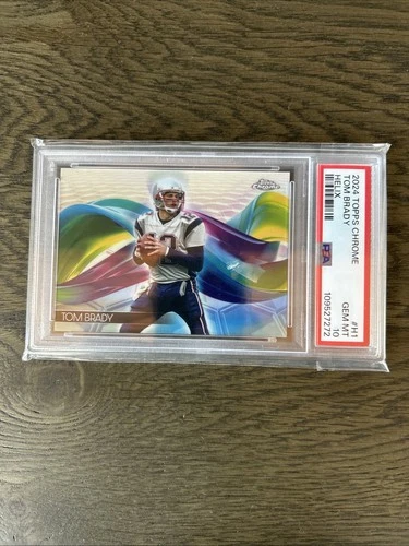 2024 Tom Brady PSA 10 Topps Chrome Helix #H-1 New England Patriots CASE HIT