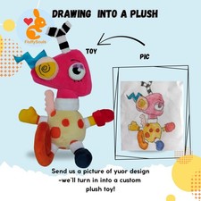 Custom plush inspired by Zooble from Amazing Digital Circus, handmade stuffed