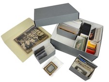 Small Gray Archival Create-A-Kit Storage Box Metal Edge Acid Free