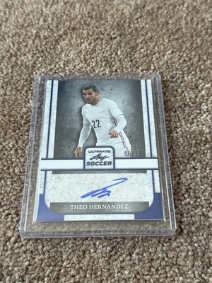 2022 Leaf Ultimate Soccer Theo Hernandez Blue Auto /12 BA-TH1 AC Milan France