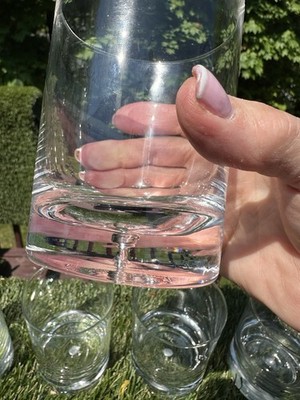 5 Krosno Poland Controlled Air Bubble Base Old Fashioned Whiskey Glasses BUY NOW
