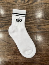 ALO UNISEX HALF-CREW THROWBACK SOCKS 1 pair brand new