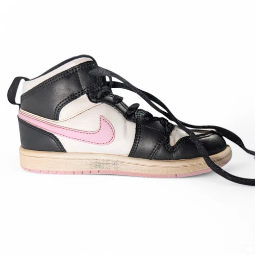 Nike Air Jordan Kids 1 Mid (PS) infrarossi taglia 13c rosa nero