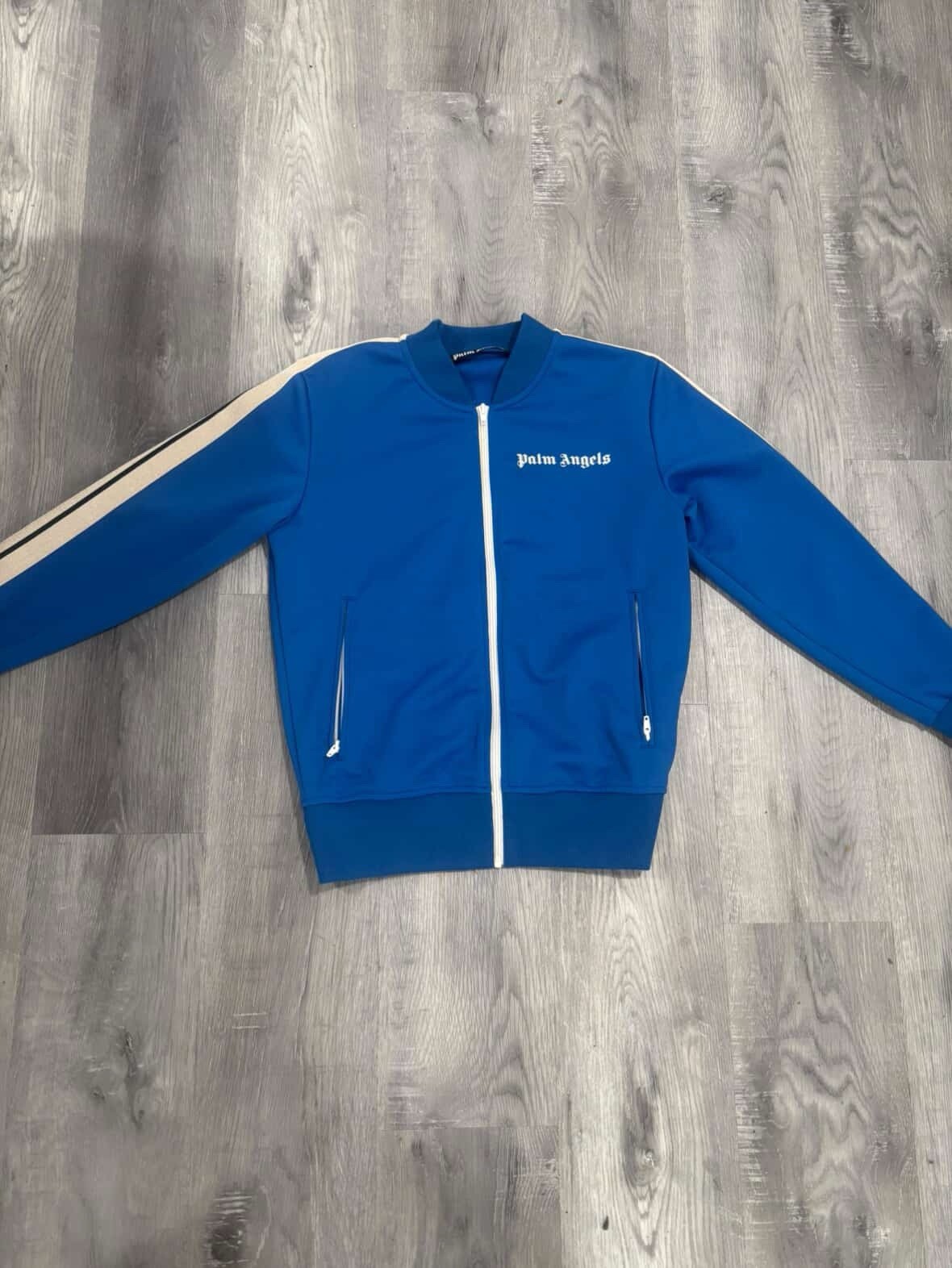 Palm Angels Men's Track Jacket Blue, Size S
