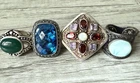 Vintage Ring LOT Designer Signed Suarti Sterling Silver 925 Chunky Rings 45g