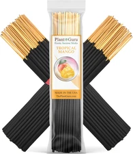 Tropical Mango Exotic Incense Sticks 7 Inch - Bulk 1 Bundle 85 to 100 Sticks - N