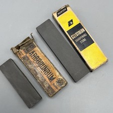 Vintage Sharpening Stones Norton Crystolon 1 JB24 & Carborundum Fine Boxed