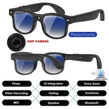AI smart glasses with built-in camera support stabilized 1080P video and audio