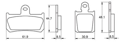 FRONT RECESSED BRAKE PADS FOR YAMAHA MT-01 1700 2007 > 2016 PAIR ZXC