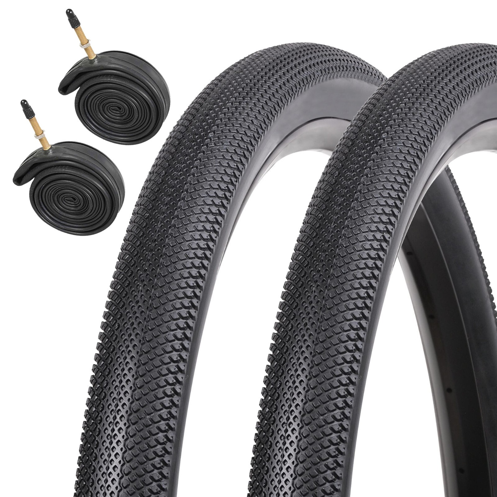 Bike Tyre 27.5 x 1.95 Nutrak Speedster Mountain Tyres & Presta Tubes Pair