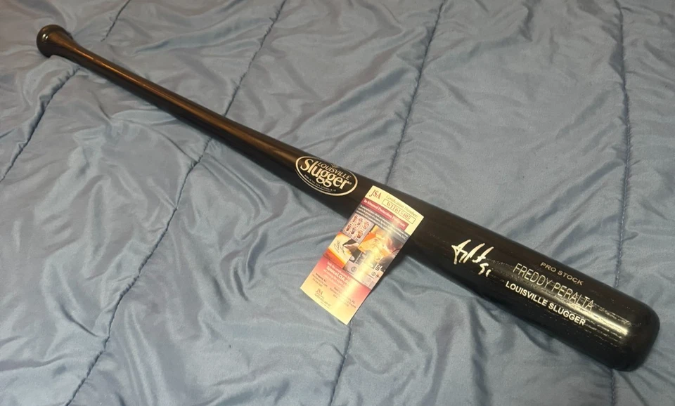 Freddy Peralta - Signed Louisville Slugger Black Bat (JSA)  Milwaukee Brewers - Image 4 of 4