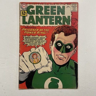 Green Lantern #10 1962 VG- 1st 12 Cent Issue Pence Stamp