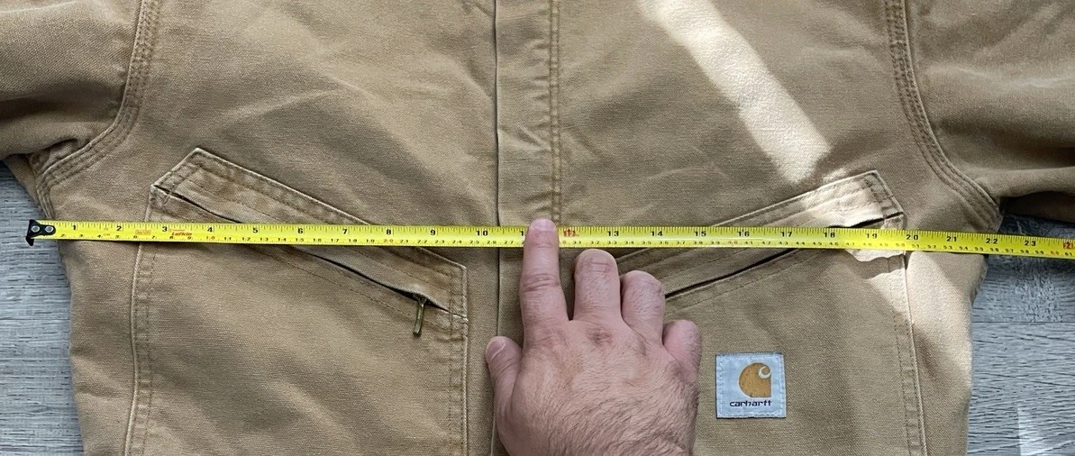 Vintage Carhartt Coveralls Insulated Mens Size 42R Regular Tan USA Carpenter - product detail image 22